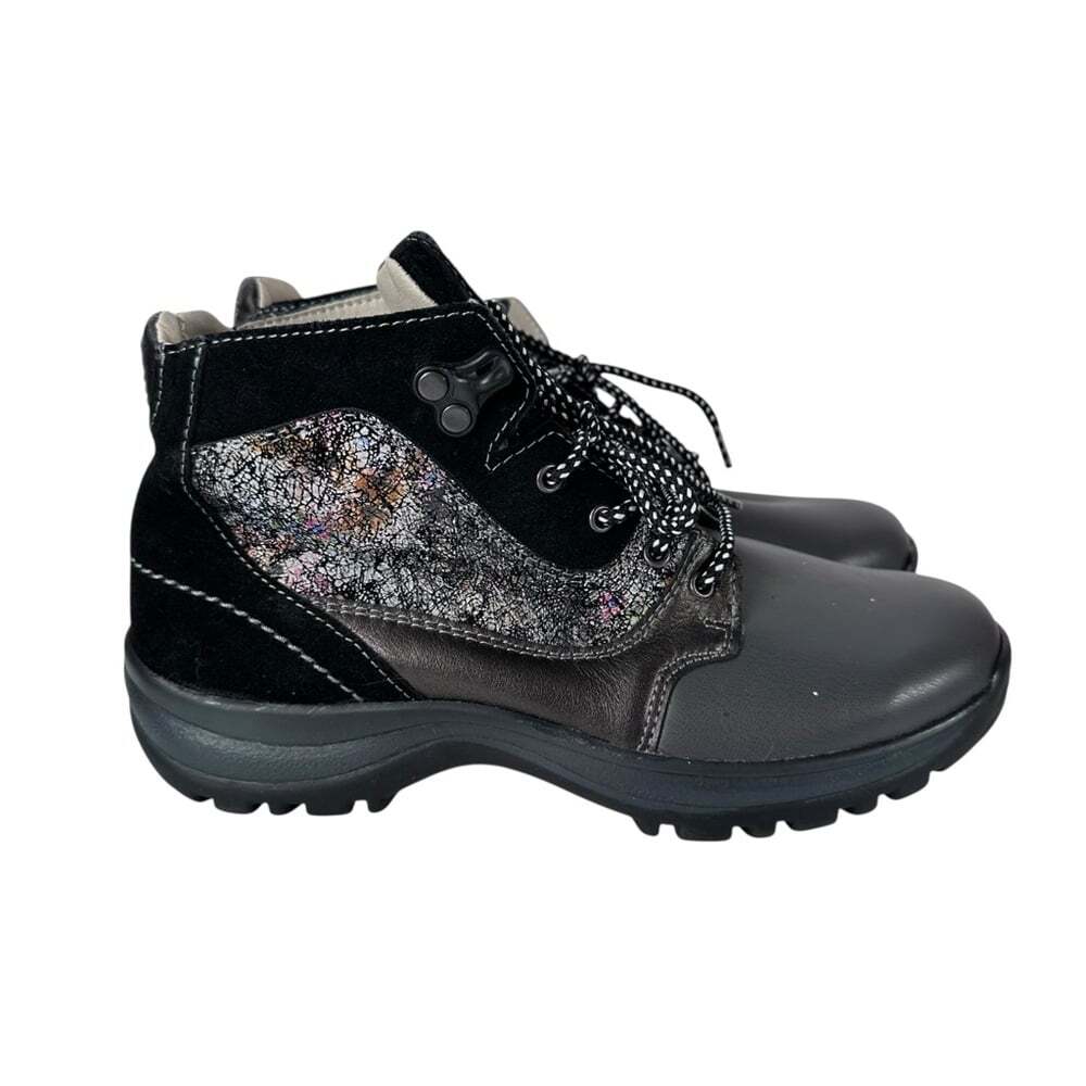 Portofino Women’s Black Leather Comfort Walking Ankle Boots EU 38 / US 7.5